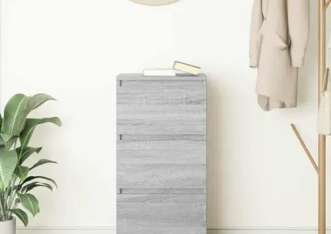 Bufetă gri Sonoma 37,5x35x76 cm Lemn prelucrat - 3/5