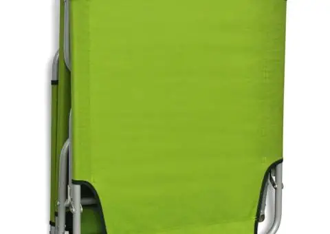 Șezlong pliabil, verde măr, oțel vopsit electrostatic - 5/5