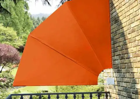 Copertină laterală pliabilă de balcon, cărămiziu, 210x210 cm - 1/5