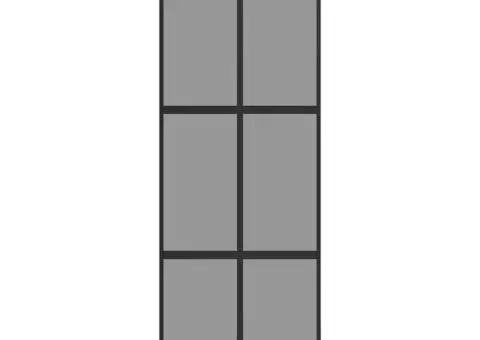 Ușă glisantă cu set feronerie neagră 76x205cm sticlă securizată - 2/5