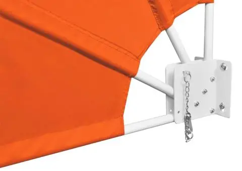 Copertină laterală pliabilă de balcon, cărămiziu, 210x210 cm - 4/5