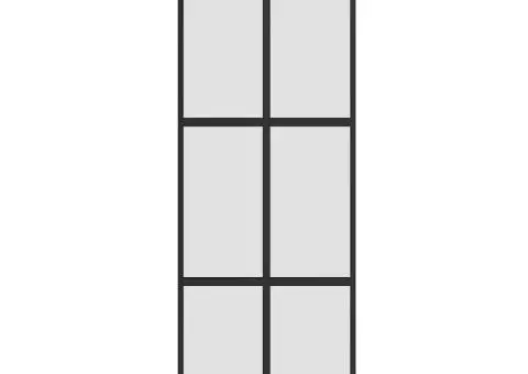 Ușă glisantă cu set feronerie neagră 76x205cm sticlă securizată - 2/5