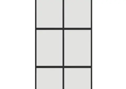 Ușă glisantă cu set de feronerie neagră sticlă securizată - 2/5