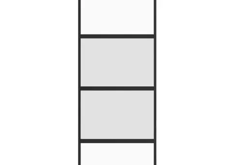 Ușă glisantă cu set feronerie neagră 76x205cm sticlă securizată - 2/5