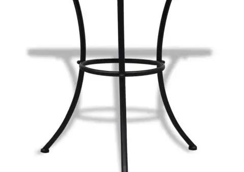 Masă de bistro, albastru și alb, 60 cm, mozaic - 2/5