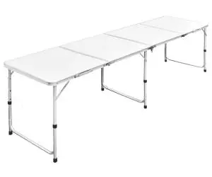 Masă camping din aluminiu reglabilă 240 x 60 cm