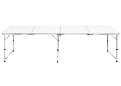 Masă camping din aluminiu reglabilă 240 x 60 cm - 2/4
