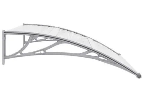 Copertină de ușă, gri, 120 x 100 cm, PC - 5/5