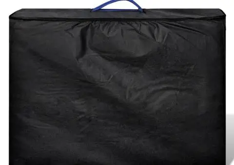 Masă de masaj pliabilă, 4 zone, albastru, cadru de lemn - 3/5