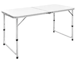 vidaXL Masă camping pliabilă reglabilă în înălțime, 120x60 cm aluminiu