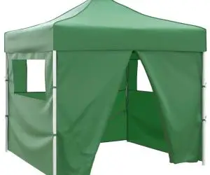 41468 vidaXL Green Foldable Tent 3 x 3 m with 4 Walls