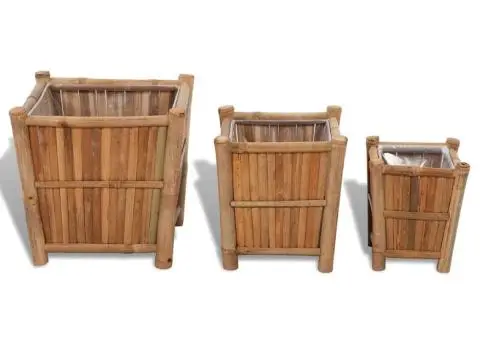 Strat înălțat din bambus cu căptușeală din nailon, 3 buc. - 2/5