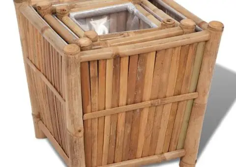 Strat înălțat din bambus cu căptușeală din nailon, 3 buc. - 3/5