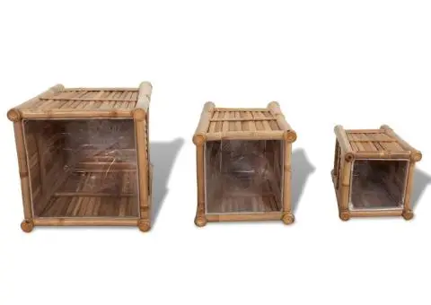 Strat înălțat din bambus cu căptușeală din nailon, 3 buc. - 5/5