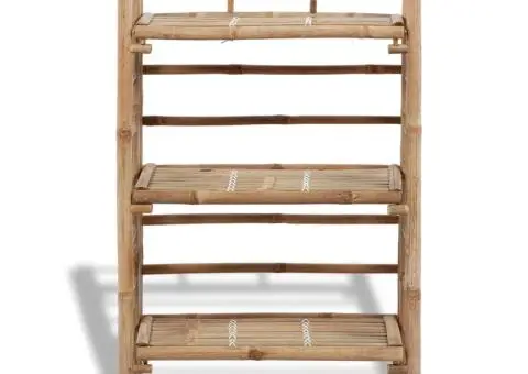 Suport pentru plante din bambus ,cu 3 niveluri - 2/5