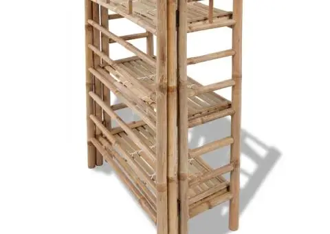 Suport pentru plante din bambus ,cu 3 niveluri - 4/5