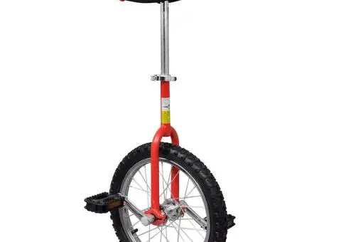 Monociclu reglabil roșu 16" - 1/4