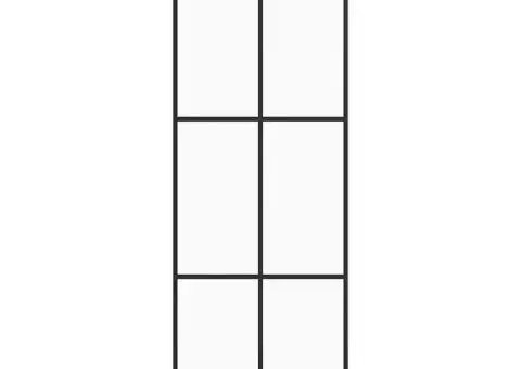 Ușă glisantă cu set de feronerie neagră 76x205 cm Sticlă ESG - 2/5