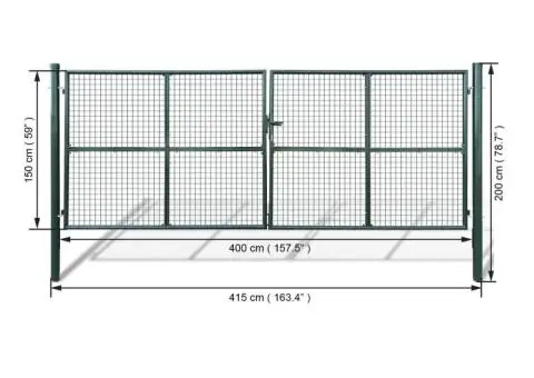 Poartă de gradină plasă, 415 x 200 cm / 400 x 150 cm - 4/4
