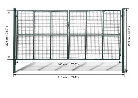 Poartă de gradină plasă, 415 x 150 cm / 400 x 100 cm - 4/4
