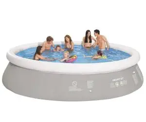 Jilong Piscină gonflabilă rotundă, gri, 450 x 122 cm
