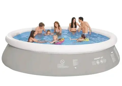 Jilong Piscină gonflabilă rotundă, gri, 450 x 122 cm - 2/2