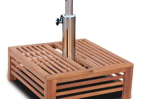 Husă pentru suport umbrelă de soare, lemn - 1/5