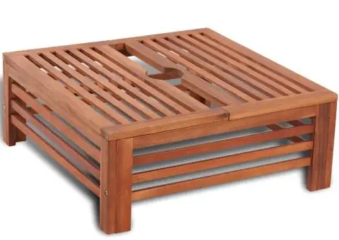 Husă pentru suport umbrelă de soare, lemn - 2/5