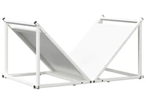 Suport pentru lemne de foc alb Oțel laminat la rece - 2/5