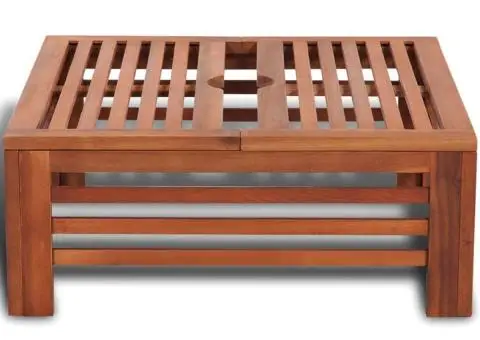 Husă pentru suport umbrelă de soare, lemn - 3/5