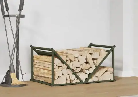 Suport pentru lemne de foc Verde măsline Oțel laminat la rece - 1/5