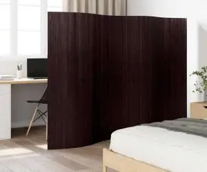 vidaXL Paravan de cameră din bambus, maro închis, 250 x 165 cm
