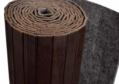 Paravan de cameră din bambus, maro închis, 250 x 165 cm - 5/5