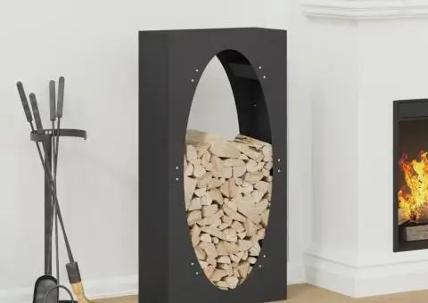 Suport pentru lemne de foc negru Oțel laminat la rece - 1/5