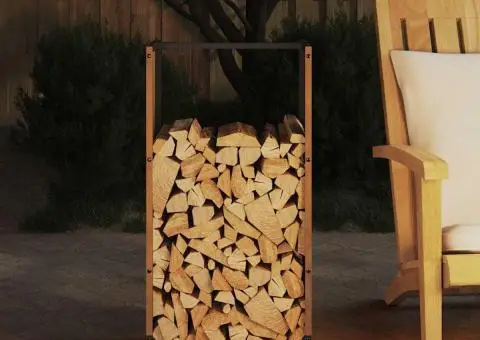 Suport pentru lemne de foc 40x30x80 cm Oțel pentru intemperii - 3/5