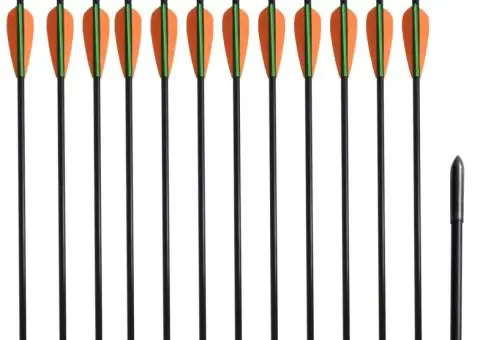 Săgeți pentru arc curbat 30", 0,6 cm, 12 buc., fibră de sticlă - 1/5