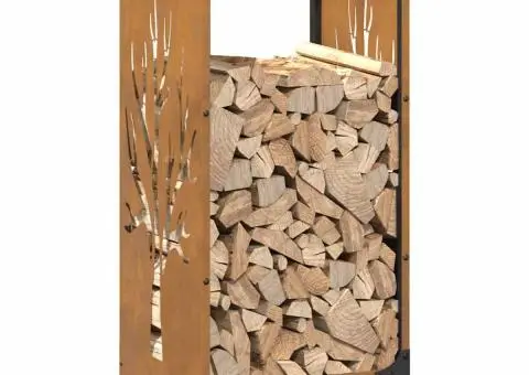 Suport pentru lemne de foc 40x30x80 cm Oțel pentru intemperii - 4/5