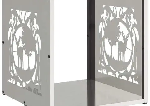 Suport pentru lemne de foc 40x40x40 cm oțel inoxidabil - 2/5