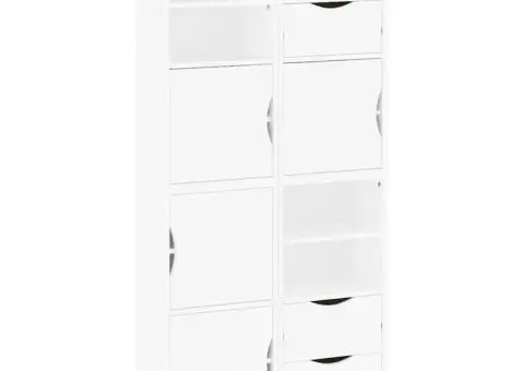 Dulapuri laterale 4 buc ODDA alb 40x24x79 cm lemn masiv de pin - 2/5