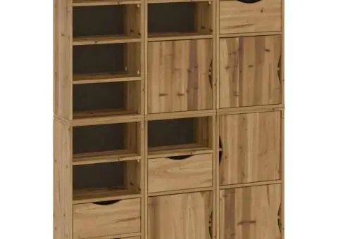 Dulapuri laterale 6 buc "ODDA" 40x24x79 cm lemn masiv de pin - 2/5