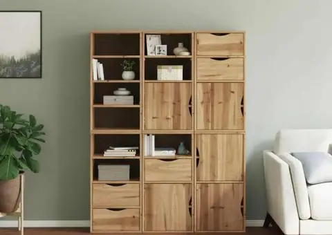 Dulapuri laterale 6 buc "ODDA" 40x24x79 cm lemn masiv de pin - 3/5