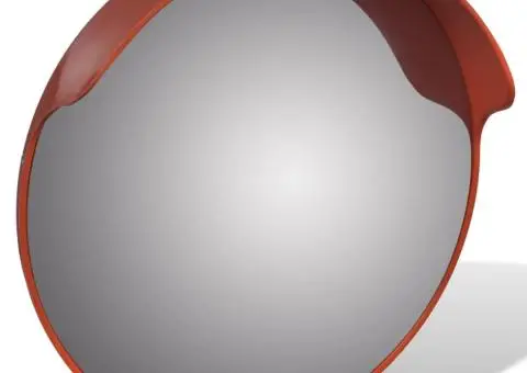 Oglindă de trafic convexă, portocaliu, 45 cm, plastic PC, de exterior - 4/5