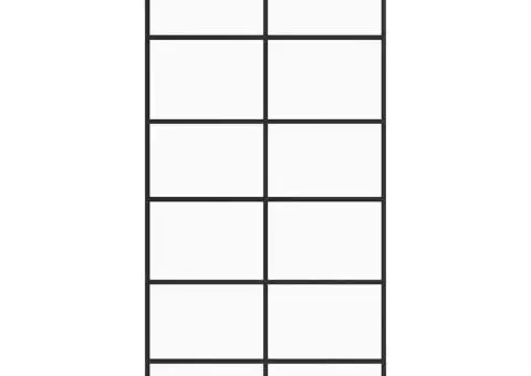 Ușă glisantă cu set de feronerie neagră 102x205 cm Sticlă ESG - 2/5