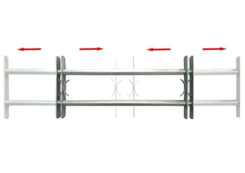 Grilaj de siguranță pentru ferestre cu 2 bare transversale 500-650 mm - 2/4