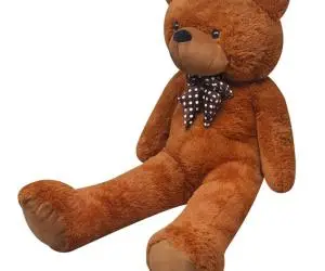 vidaXL Ursuleț de pluș moale de jucărie XXL, maro, 85 cm