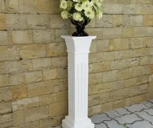 Suport pentru plante tip stâlp, pătrat, clasic, MDF