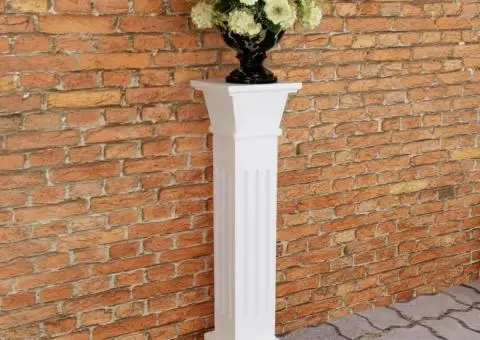 Suport pentru plante tip stâlp, pătrat, clasic, MDF - 4/5