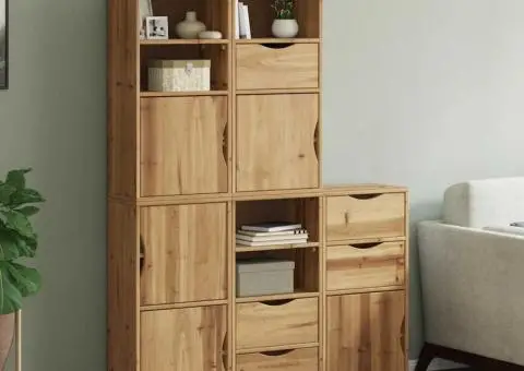 Dulapuri laterale 5 buc "ODDA" 40x24x79 cm lemn masiv de pin - 1/5