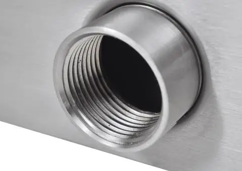 Fântână de piscină dreptunghiulară cu cascadă 120 cm oțel inoxidabil - 5/5