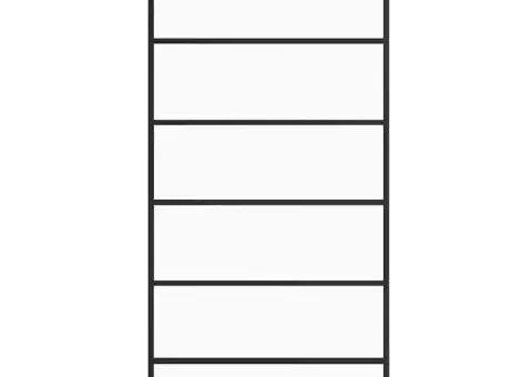 Ușă glisantă cu set de feronerie neagră 102x205 cm Sticlă ESG - 2/5